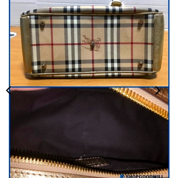 Burberry Prorsum Bennett Gold Coated Canvas Satchel/Boston Bag - Picture 4 of 16